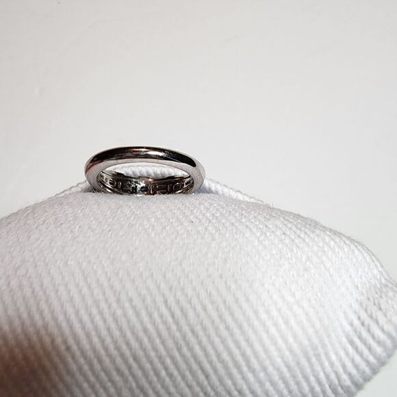 Gemstone Diamond Cut Three Stone Ring Sterling Silver Turquoise Size 5 - Picture 5 of 11